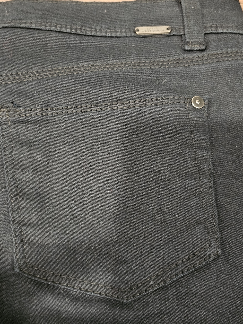 Lady Hathaway Black Skinny Jeans Women's Size 34 Stretch Denim Mid Rise Slim Leg - Picture 7 of 9